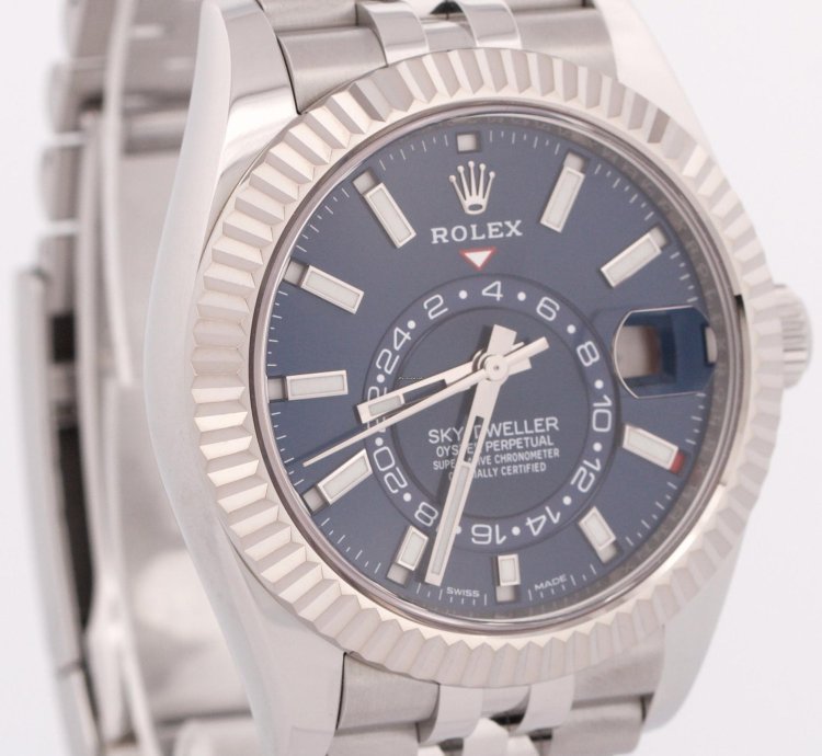 Rolex Sky-dweller 2021 New Papers Rolex Sky-dweller Blue Jubilee 18k 42mm Steel 326934 Box