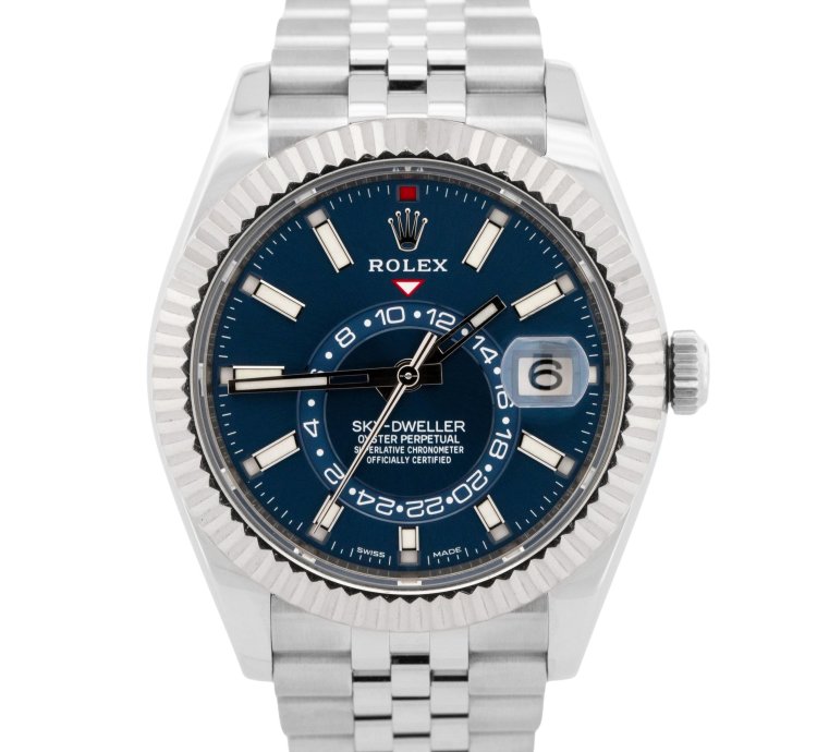 Rolex Sky-dweller 2022 New Papers Rolex Sky-dweller Blue Jubilee 18k 42mm Steel 326934 Box