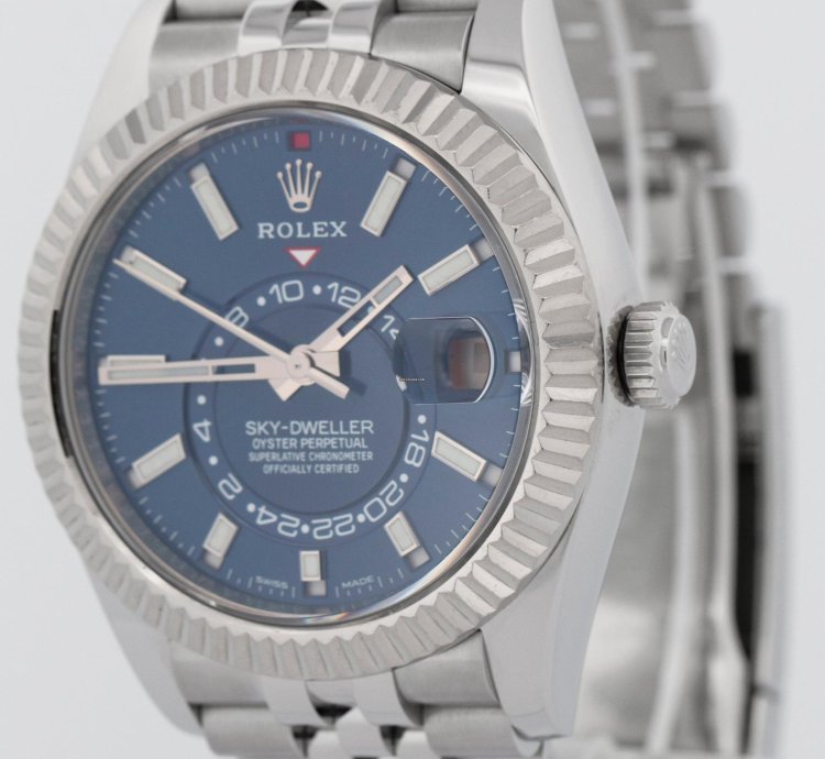 Rolex Sky-dweller 2022 New Papers Rolex Sky-dweller Blue Jubilee 18k 42mm Steel 326934 Box