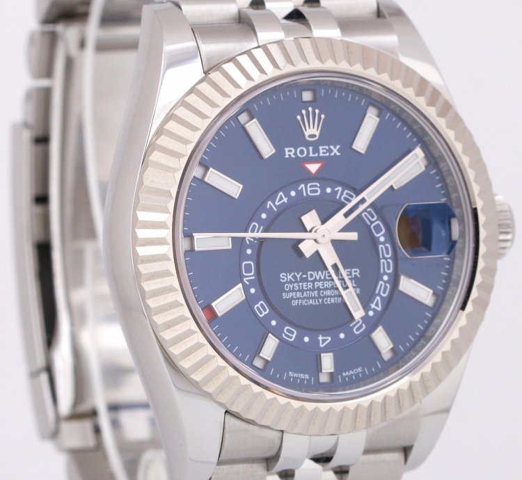 Rolex Sky-dweller 2022 New Papers Rolex Sky-dweller Blue Jubilee Steel 18k 42mm 326934 Box
