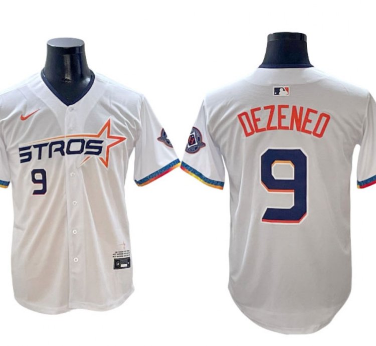 Houston Astros 9 Zach Dezenzo White 2025 City Connect Limited Jersey