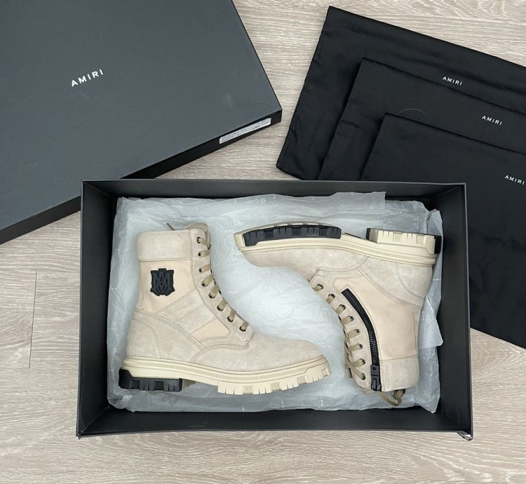 Amiri Ma Logo Military Combat Boot