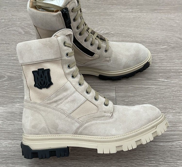 Amiri Ma Logo Military Combat Boot
