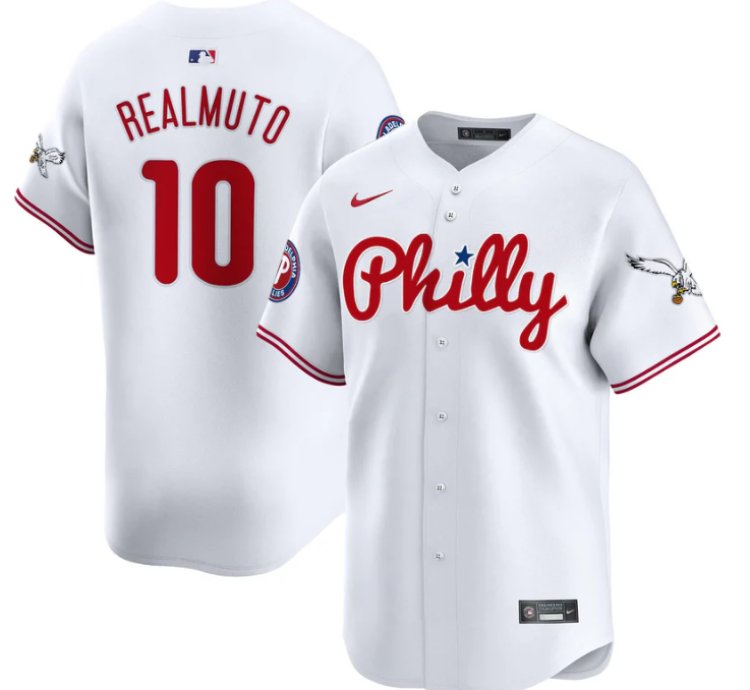 Jtrealmuto Jersey 10 Phillies And Eagles Vapor Premier Limited Stitched White