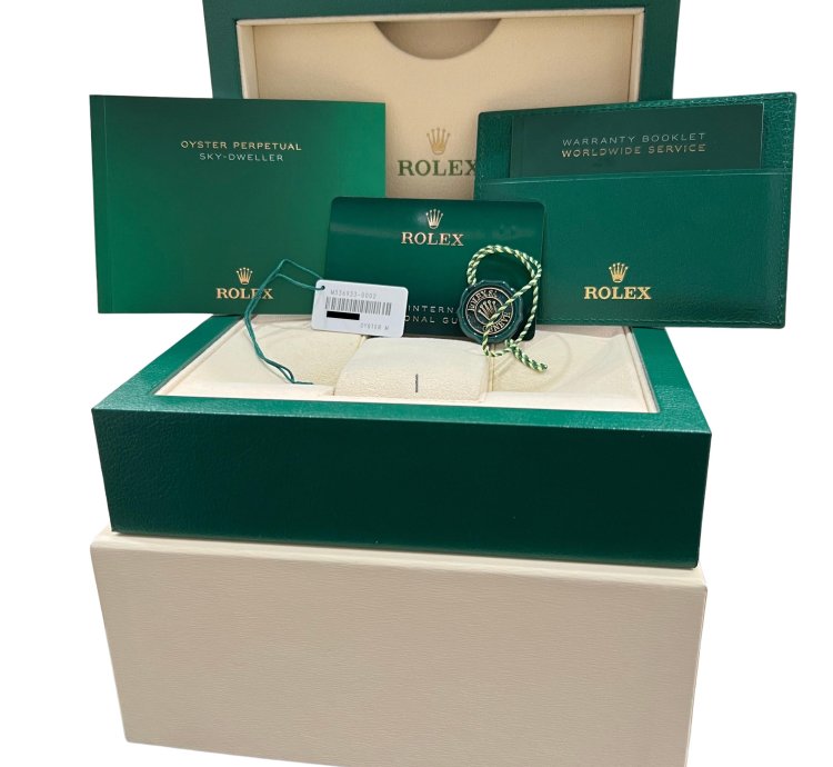 Rolex Sky-dweller 2023 New Papers Rolex Sky-dweller Champagne Two-tone Gold Jubilee 336933 Box