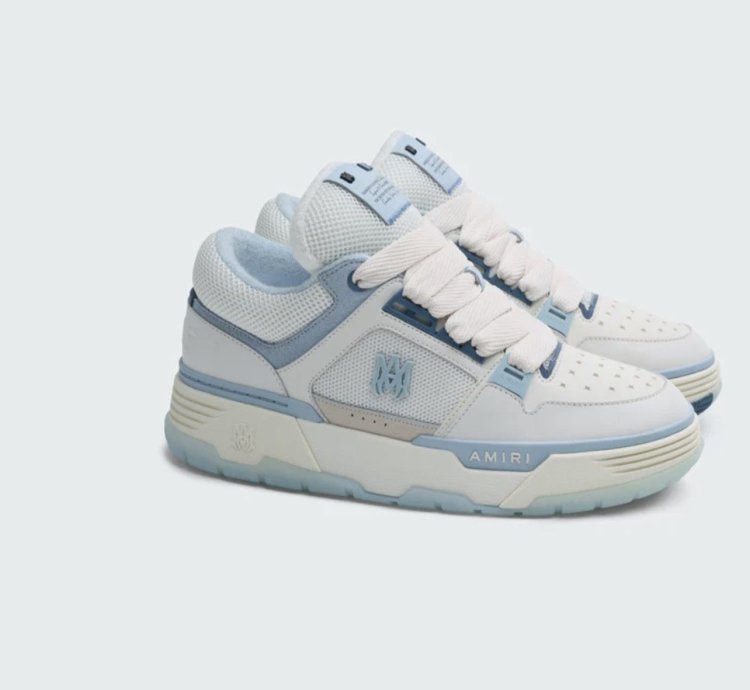 Amiri Ma-1 In White And Blue Size 9 Msrp 790