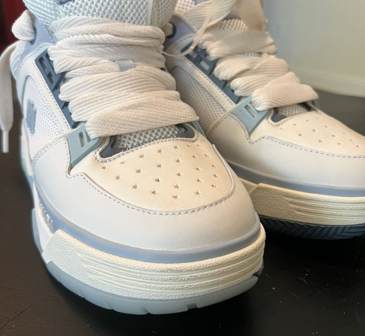 Amiri Ma-1 In White And Blue Size 9 Msrp 790