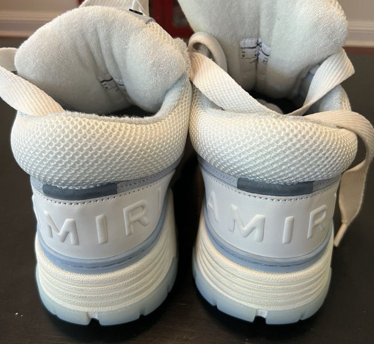 Amiri Ma-1 In White And Blue Size 9 Msrp 790