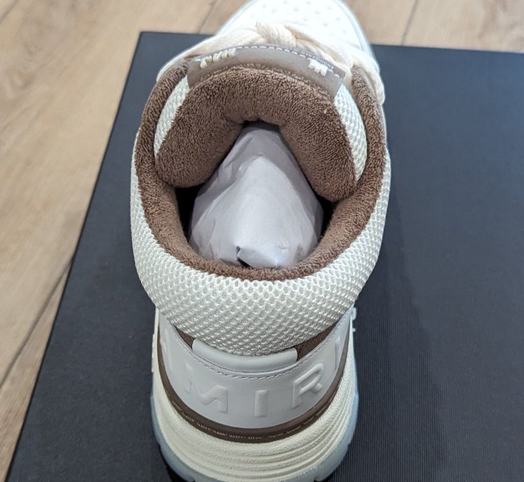 Amiri Ma-1 Leather Platform Sneakers White Brown 43 Us 10