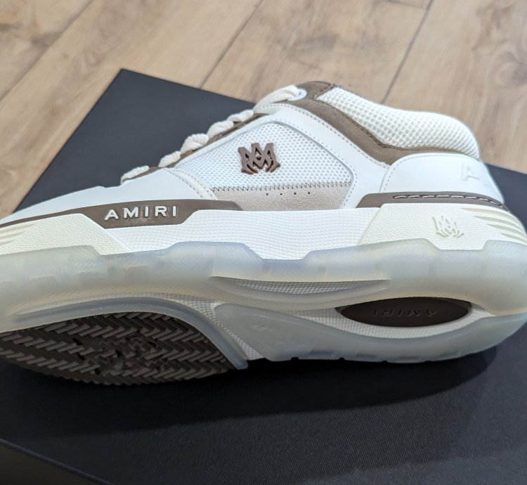Amiri Ma-1 Leather Platform Sneakers White Brown 43 Us 10