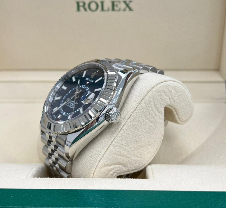 Rolex Sky-dweller 2023 Steel Sky-dweller Blue Dial Jubilee Bracelet Unworn Box And Papers 326934