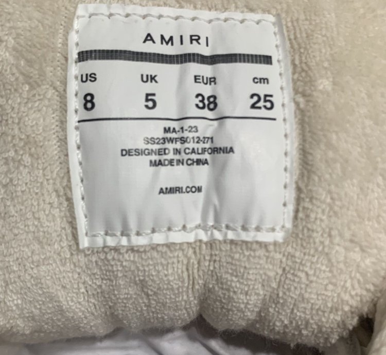 Amiri Ma-1 Off White Sneakers sz 7 Mens