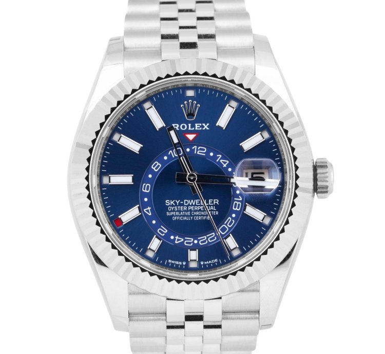 Rolex Sky-dweller 2024 New Papers Rolex Sky-dweller Blue 42mm Stainless Jubilee Watch 336934 Box