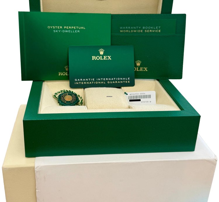 Rolex Sky-dweller 2024 New Papers Rolex Sky-dweller Blue 42mm Stainless Jubilee Watch 336934 Box