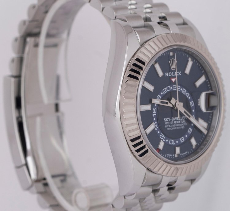 Rolex Sky-dweller 2024 New Papers Rolex Sky-dweller Blue 42mm Stainless Jubilee Watch 336934 Box