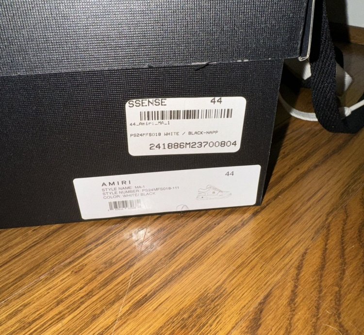 Amiri Ma-1 White And Black Sneaker