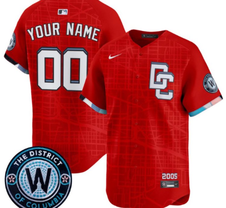 Custom Washington Nationals Jersey 2025 City Connect Vapor Premier Limited Stitched Red