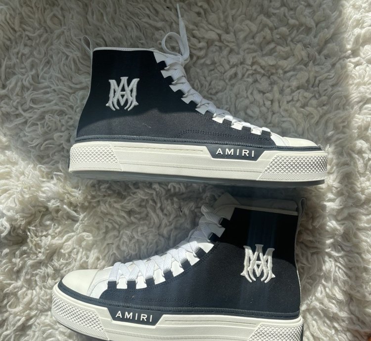 Amiri Men Black Court High-top Sneakers