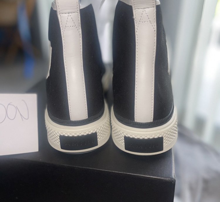 Amiri Men Black Court High-top Sneakers