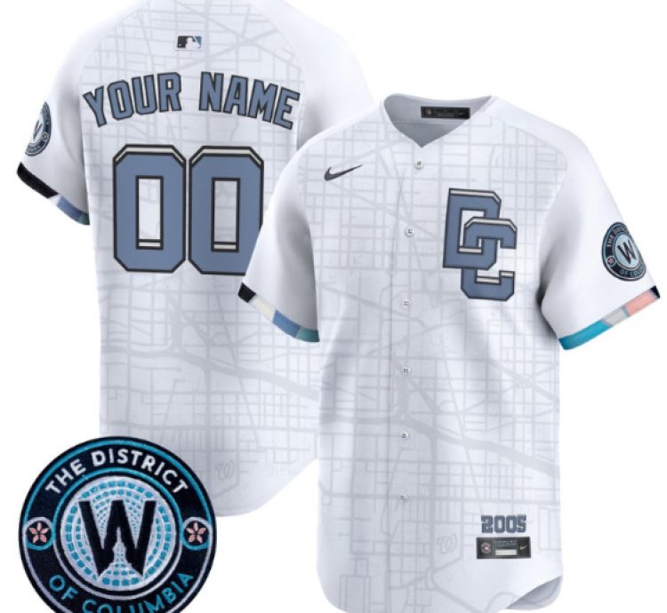 Custom Washington Nationals Jersey 2025 City Connect Vapor Premier Limited Stitched White
