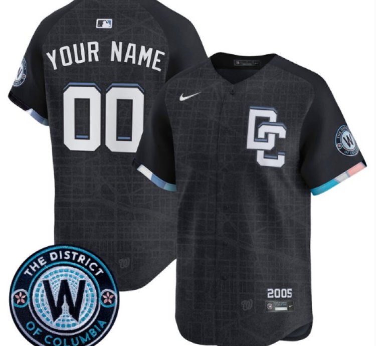 Custom Washington Nationals Jersey 2025 City Connect Vapor Premier Limited Stitched Navy