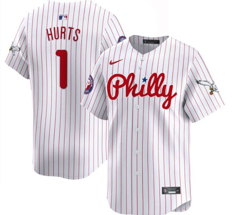 Jalen Hurts Jersey 1 Phillies And Eagles Vapor Premier Limited Stitched Pinstripe