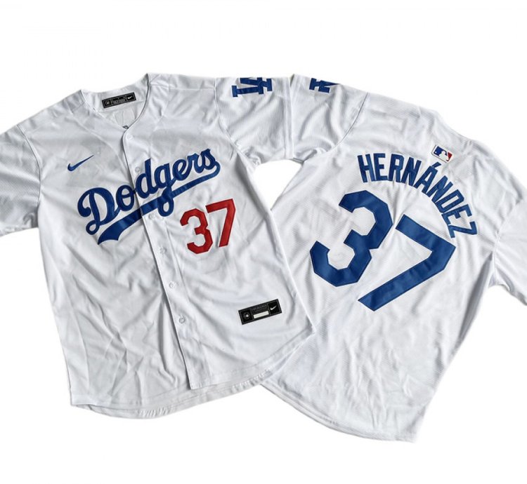 Los Angeles Dodgers 37 Teoscar Hernandez White Limited Jersey