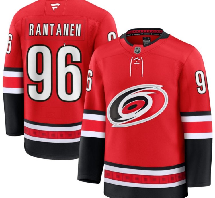 Mens Mikko Rantanen Jersey 96 Carolina Hurricanes All Stitched Red