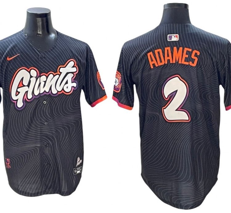 San Francisco Giants 2 Willy Adames Black 2025 City Connect Jersey