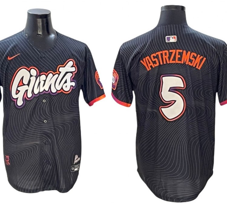 San Francisco Giants 5 Mike Yastrzemski Black 2025 City Connect Jersey