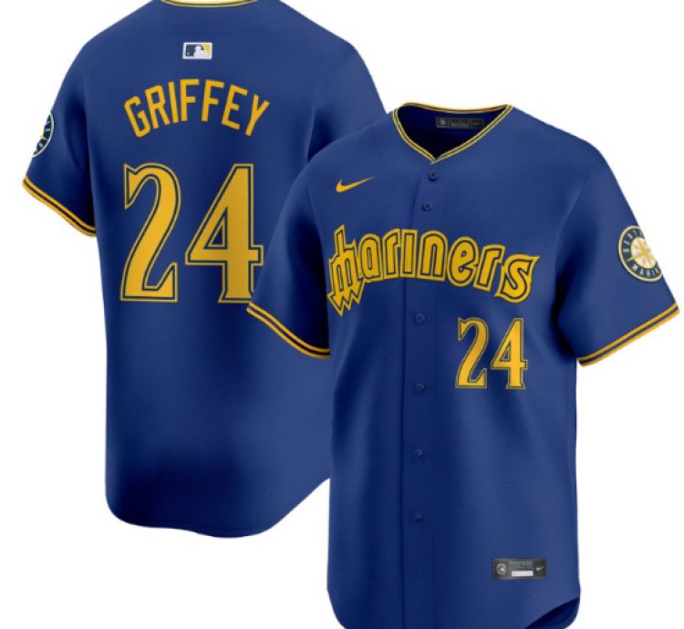 Ken Griffey Jr Jersey 24 Seattle Mariners 2025 Vapor Premier Limited Stitched Blue