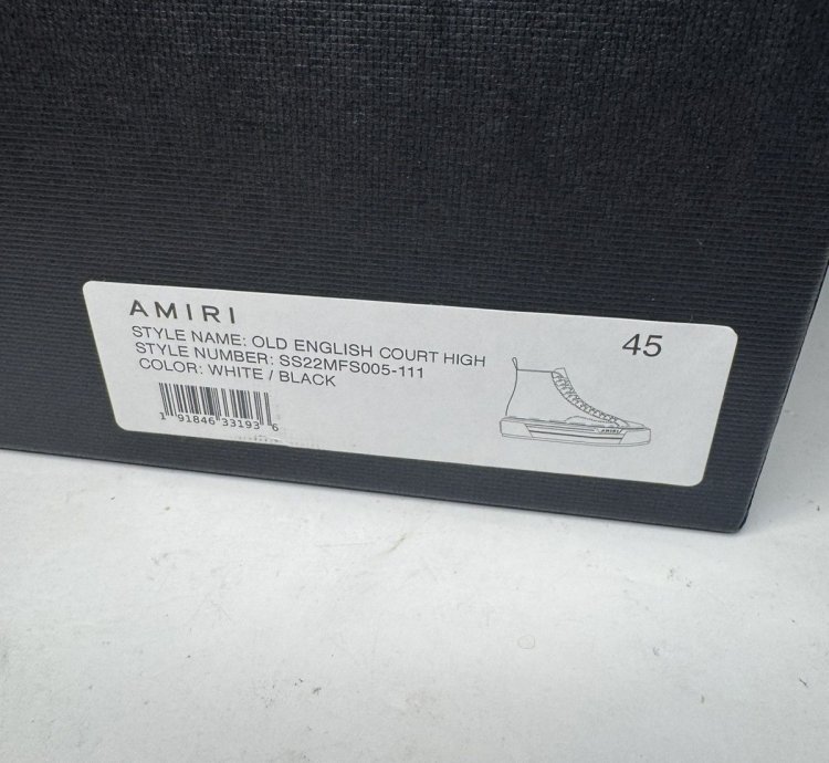 Amiri Old English Court High White Black