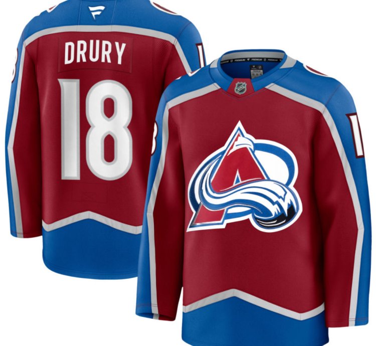 Mens Jack Drury Jersey 18 Colorado Avalanche All Stitched Red