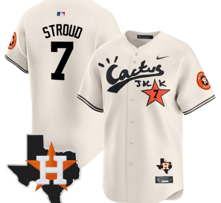 Cj Stroud 7 Houston Astros Cactus Jack Limited Jersey Houston Patch