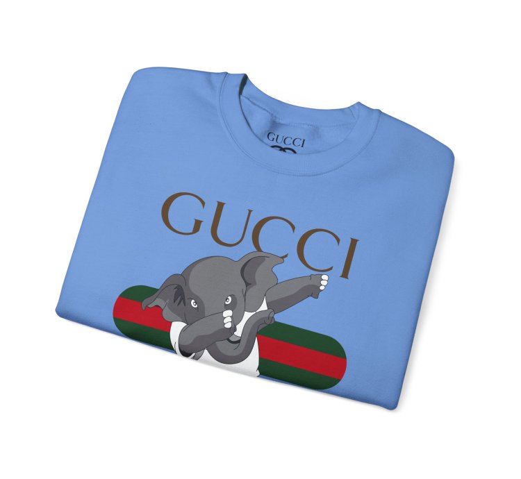Gucci Elephant Carolina Blue Sweatshirt - Size Usa