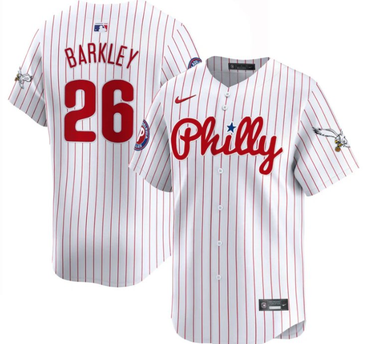 Saquon Barkley Jersey 26 Phillies And Eagles Vapor Premier Limited Stitched Pinstripe