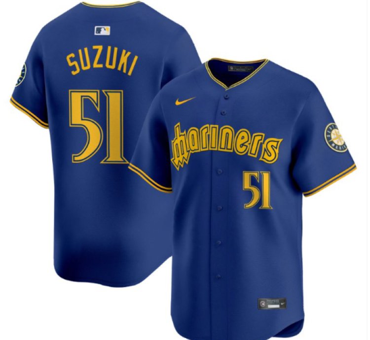 Ichiro Suzuki Jersey 51 Seattle Mariners 2025 Vapor Premier Limited Stitched Blue