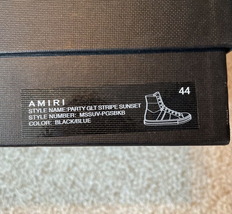 Amiri Party Glitter Stripe Sunset Black Blue