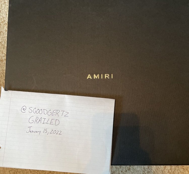 Amiri Party Glitter Stripe Sunset Black Blue