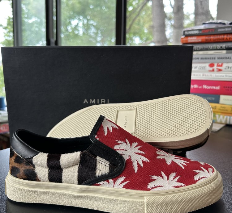 Amiri Patchwork Palm Slip-on Sneakers