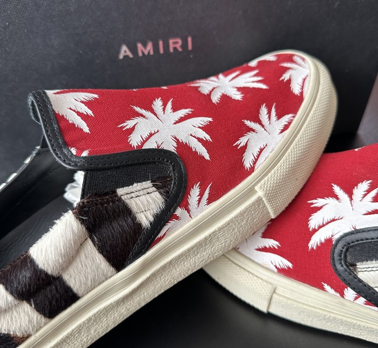 Amiri Patchwork Palm Slip-on Sneakers
