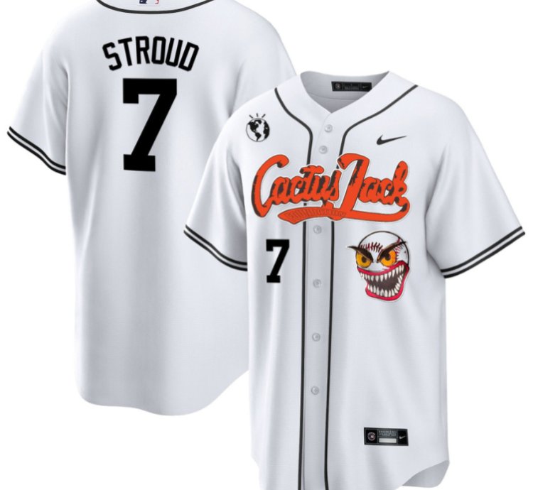 Cj Stroud 7 Houston Astros Cactus Jack White Jersey