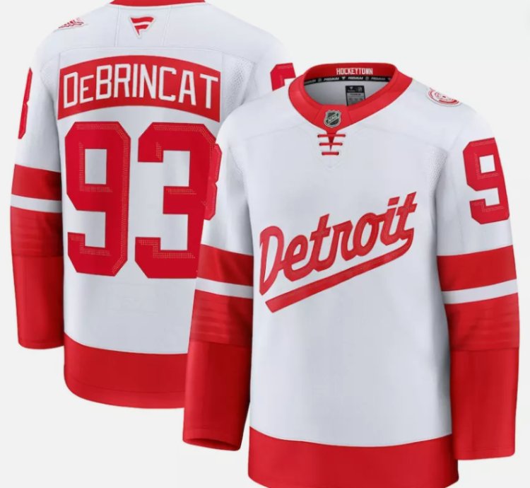 Mens Alex Debrincat Jersey 93 Detroit Red Wings White 2025 Stadium Stitched