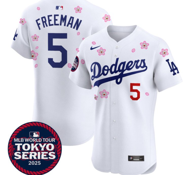 Freddie Freeman Jersey 5 Dodgers Tokyo Series 2025 Vapor Premier Elite Stitched White