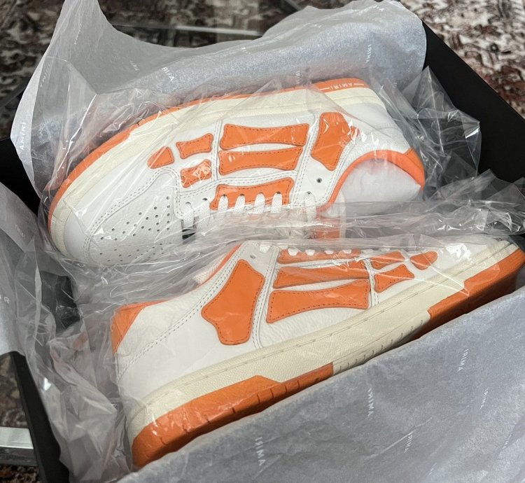 Amiri Skel Bone Low Top Sneakers
