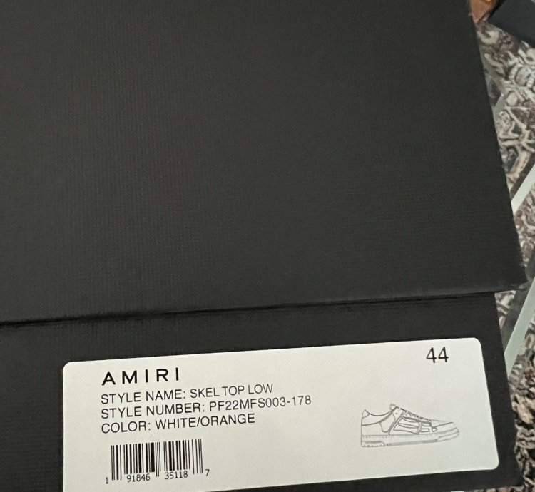 Amiri Skel Bone Low Top Sneakers