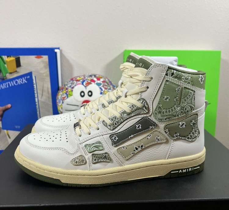 Amiri Skel High Bandana Paisley Green