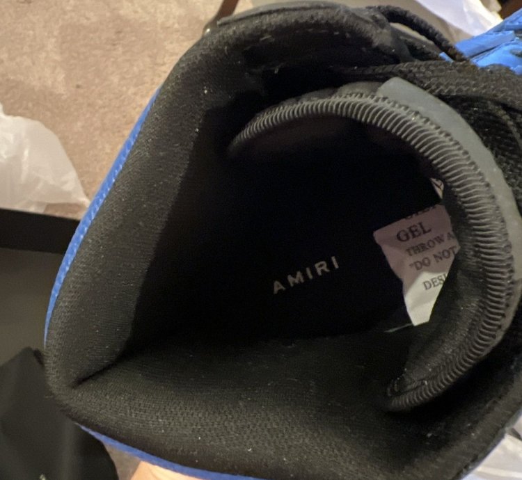 Amiri Skel High Sneaker Black Blue Size 43