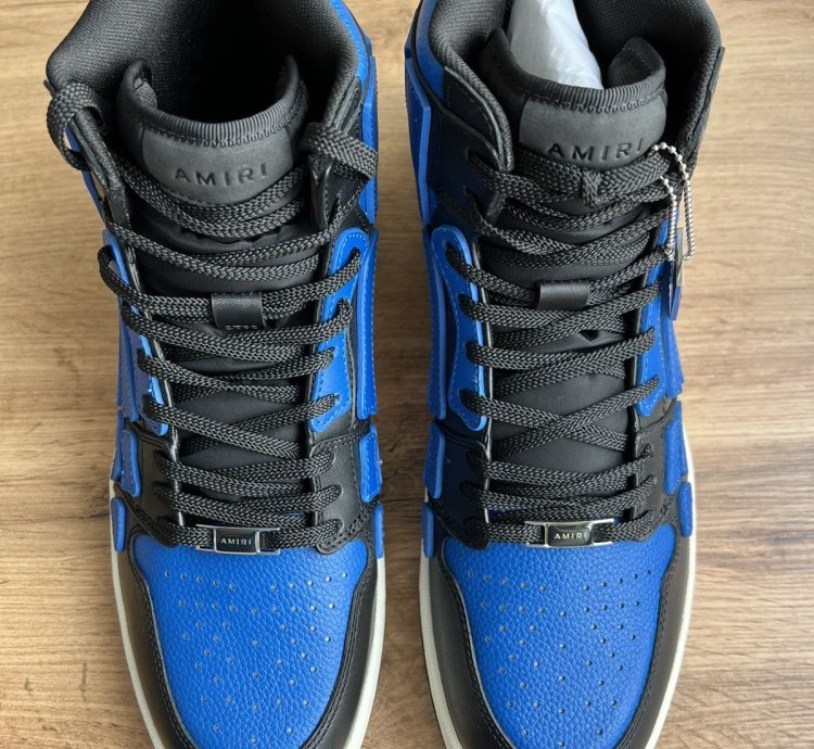 Amiri Skel High Sneaker Black Blue Size 43
