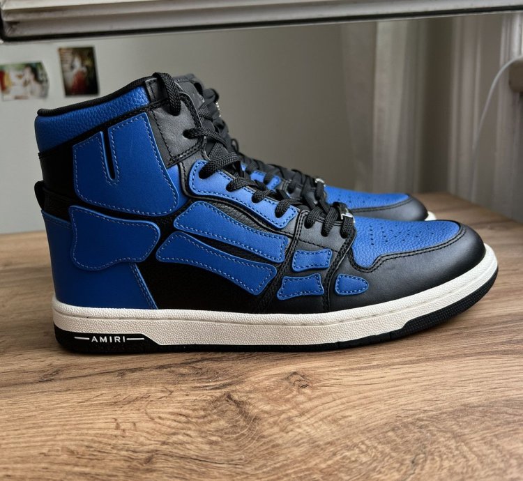 Amiri Skel High Sneaker Black Blue Size 43